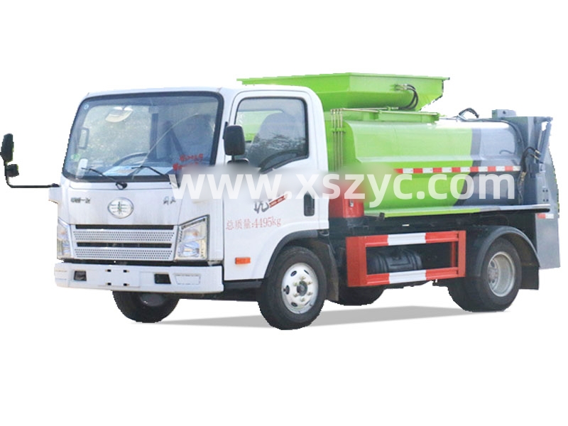 解放4立方小型泔水垃圾运输车